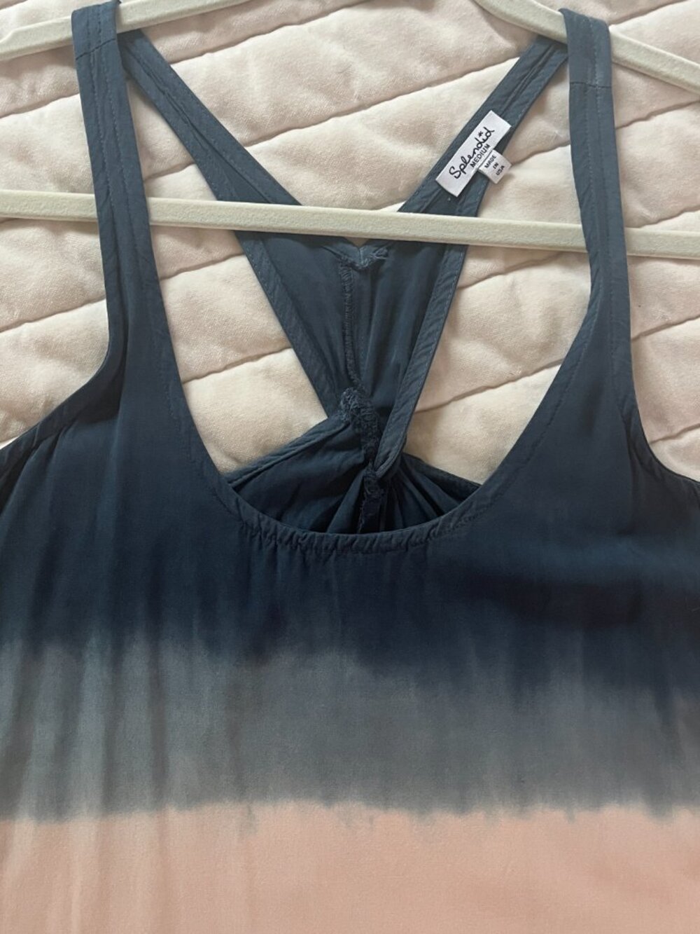 Splendid Mini Dress - Ombre Navy and Blush Pink, Size Medium - Picture 7 of 8